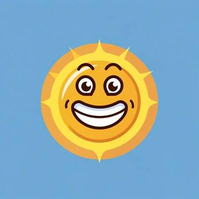 Smiling Cartoon Sun