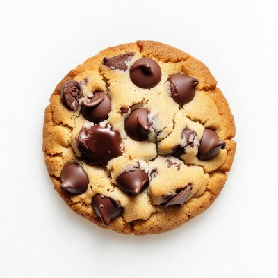 Chocolate Chip Cookie Top View