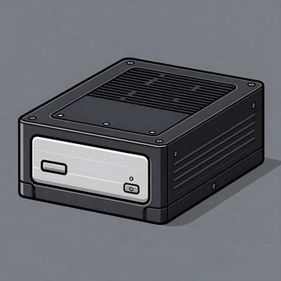 Black Computer Tower Illustration