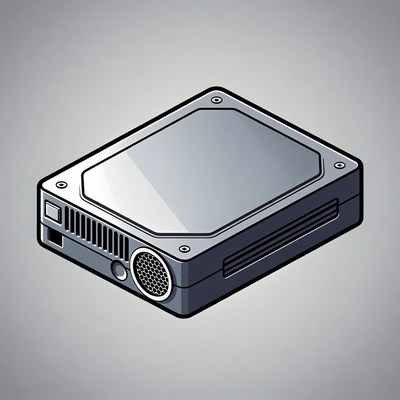 Illustrated Hard Drive Icon