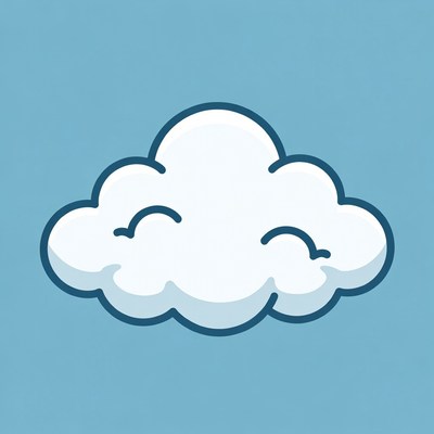 Cute smiling cloud illustration