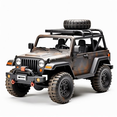 Rugged Jeep Wrangler with Roof Rack