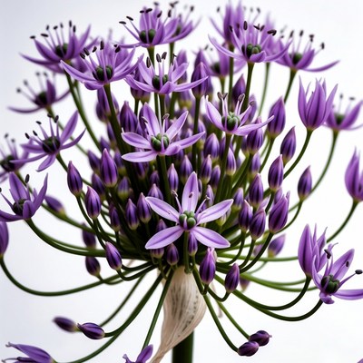 Purple Allium Flower Bloom