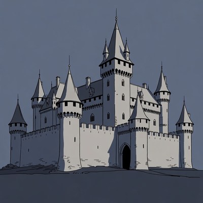 Medieval Castle Illustration