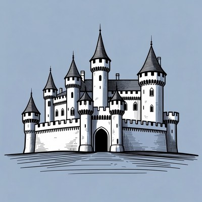 Medieval Castle Illustration
