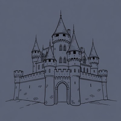 Medieval Castle Illustration