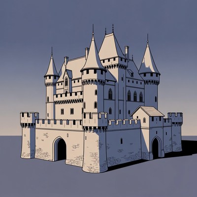 Medieval Castle Illustration