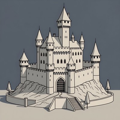 Medieval Castle Illustration