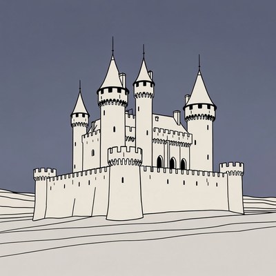 Medieval Castle Illustration