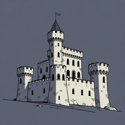 Medieval Castle Illustration