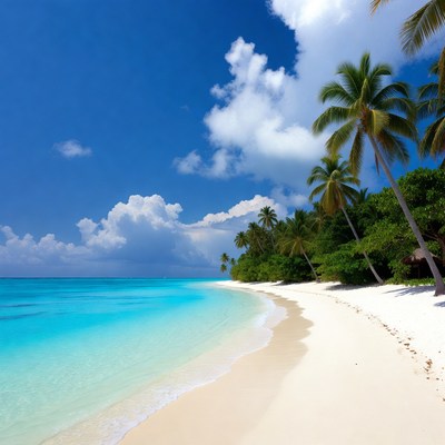 Tropical beach with turquoise water