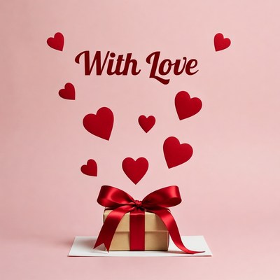 Gift Box with Love Hearts