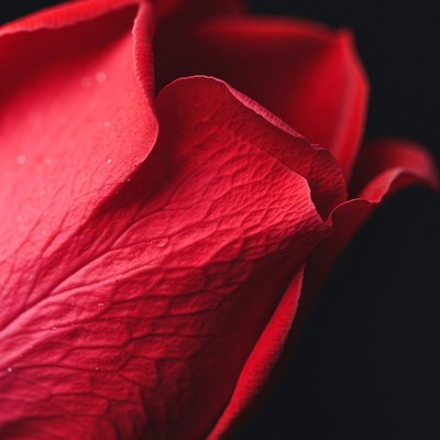 Closeup Red Rose Petals