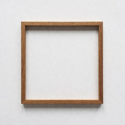 Empty Oak Wood Picture Frame