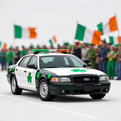 St. Patrick's Day Ford Police Car