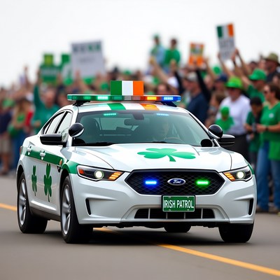 Irish Patrol Car in St. Patrick's Parade