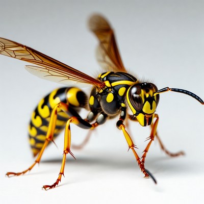 Yellow Jacket Wasp Flying