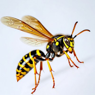 Yellow Jacket Wasp Flying