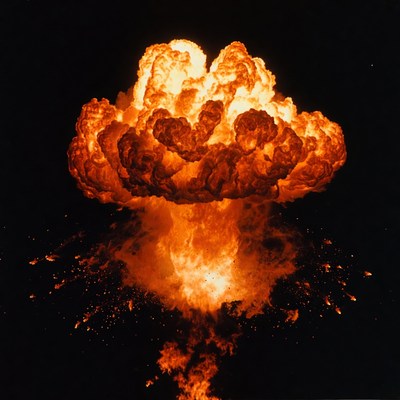 Massive Mushroom Cloud Explosion
