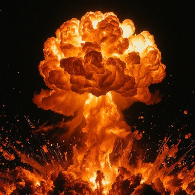 Massive Mushroom Cloud Explosion