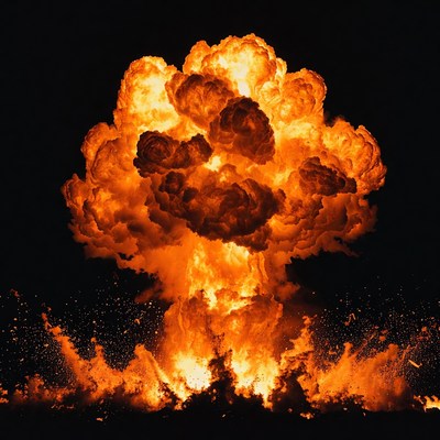 Massive Nuclear Explosion Mushroom Cloud