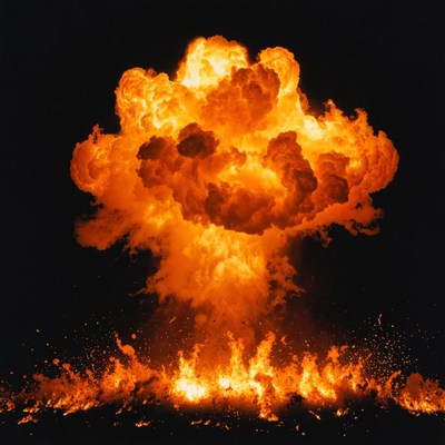 Massive Mushroom Cloud Explosion