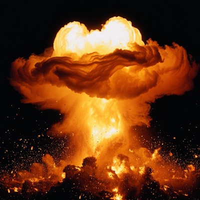Massive Mushroom Cloud Explosion