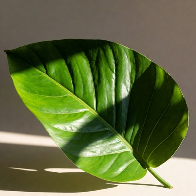 Large green monstera leaf