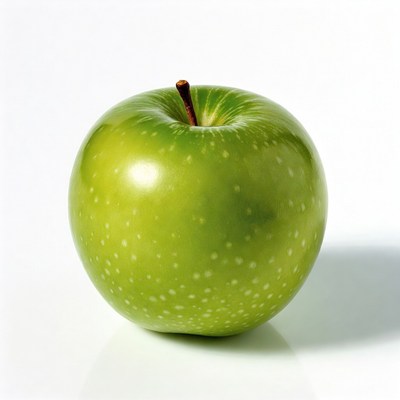 Green apple with stem