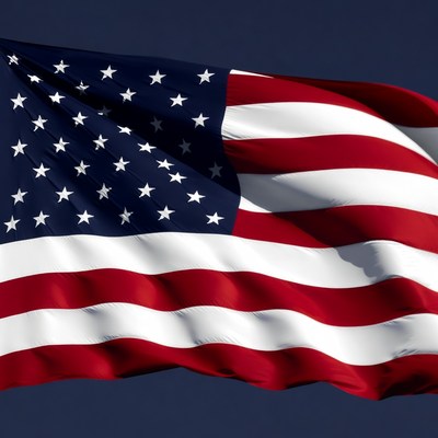 Waving American Flag