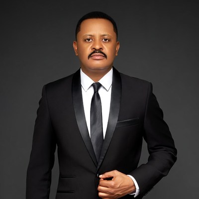 African-American man in tuxedo suit