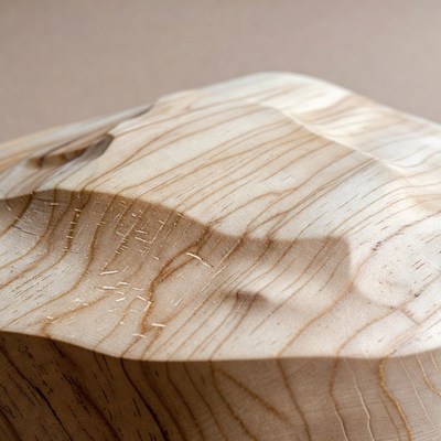 Carved light wood sculpture