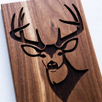 Wooden Deer Head Cutout