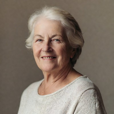 Elderly woman smiling portrait