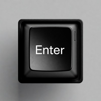 Black Enter Keyboard Key