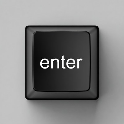 Black Enter Keyboard Key