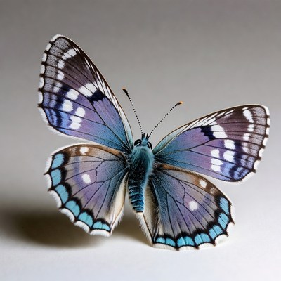 Blue butterfly with white spots