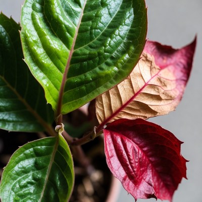 Colorful Potted Plant Leaves