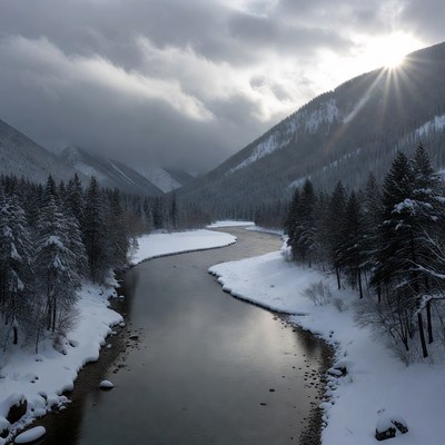 Snowy River in Mountain Valley