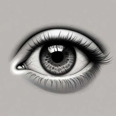 Detailed Human Eye Illustration