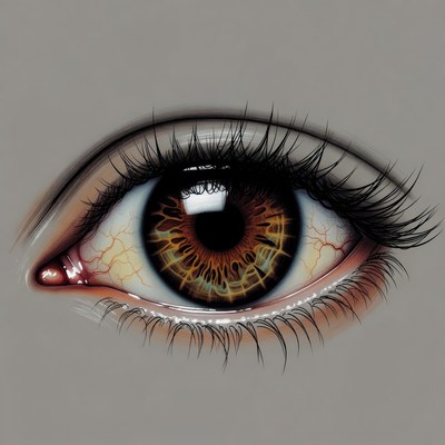 Detailed Brown Human Eye