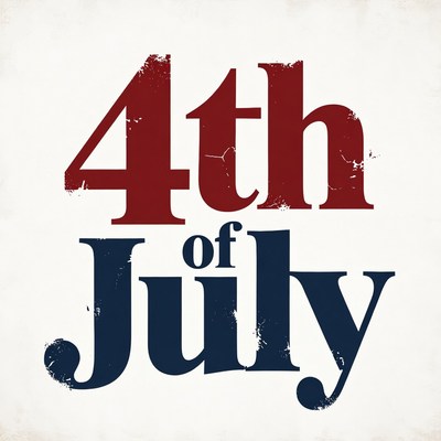 4th of July Text