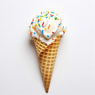 Ice Cream Cone with Sprinkles