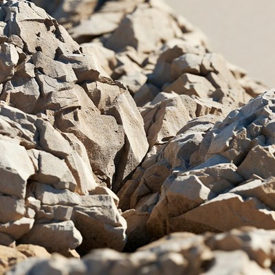 Pile of light-colored rocks