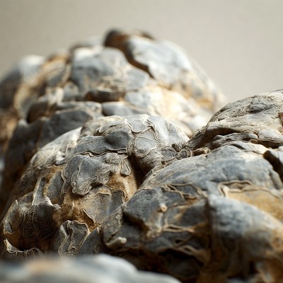 Close-up of textured rock formation