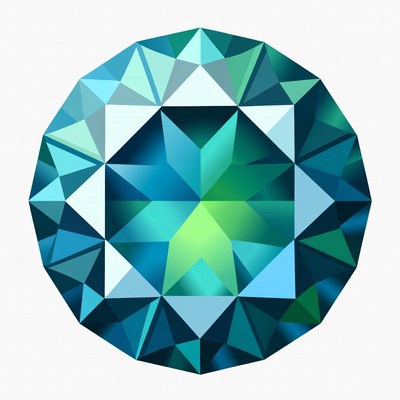 Shiny Teal Green Diamond Gem