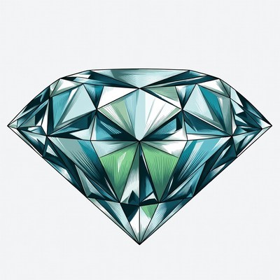 Blue Diamond Illustration