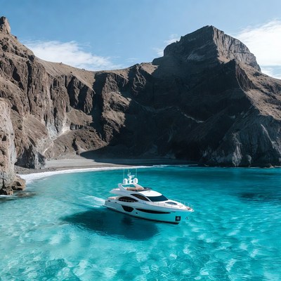 Luxury Yacht in Turquoise Bay