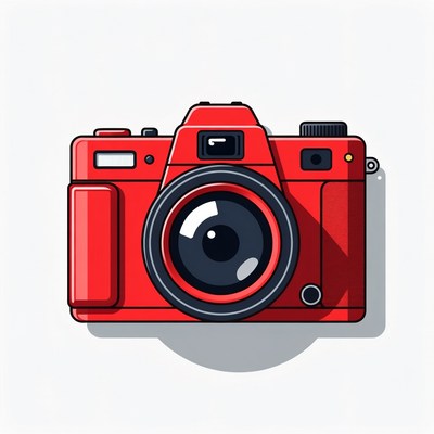 Red Camera Illustration