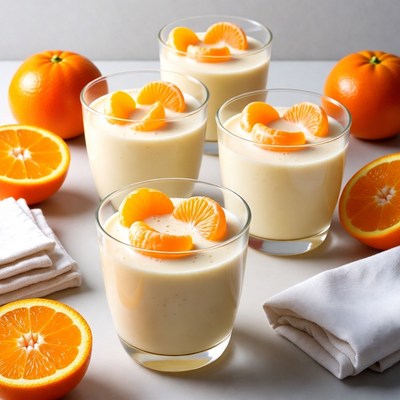 Mandarin Orange Custard Glasses
